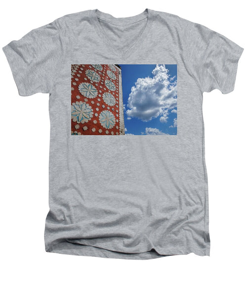 Flowers on the Wall - Men's V-Neck T-Shirt