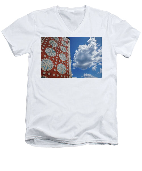 Flowers on the Wall - Men's V-Neck T-Shirt