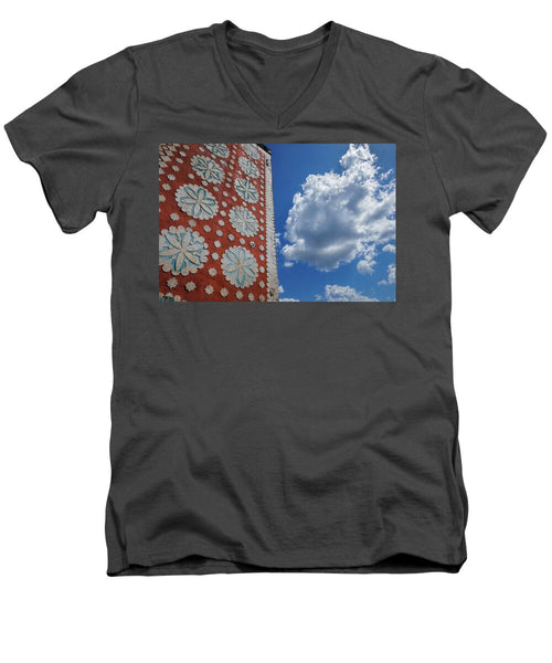 Flowers on the Wall - Men's V-Neck T-Shirt