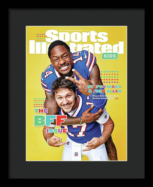 BFF Issue Cover, Buffalo Bills Josh Allen and Stefon Diggs - Framed Print