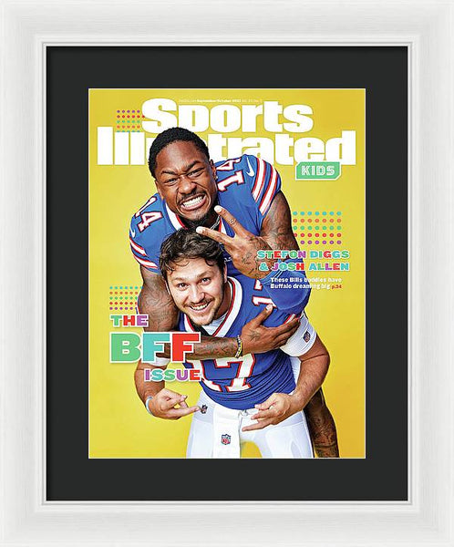 BFF Issue Cover, Buffalo Bills Josh Allen and Stefon Diggs - Framed Print