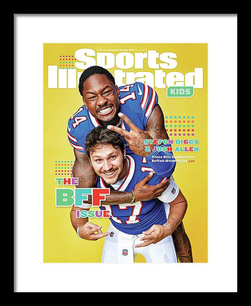 BFF Issue Cover, Buffalo Bills Josh Allen and Stefon Diggs - Framed Print