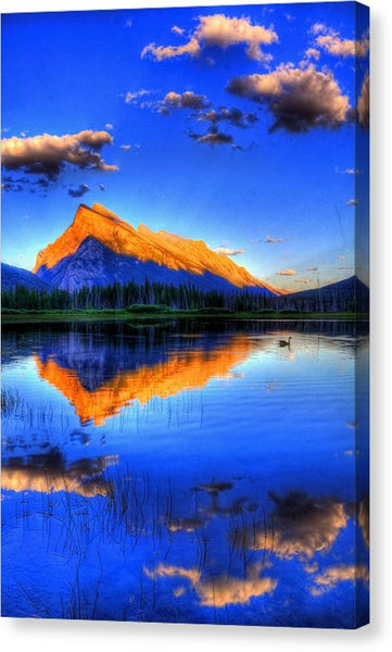 Canvas Print - Blue Orange Mountain