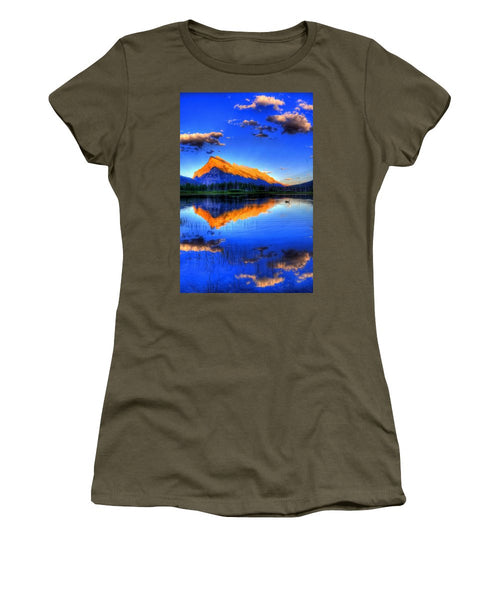 Blue Orange Mountain - Women's T-Shirt (Junior Cut)