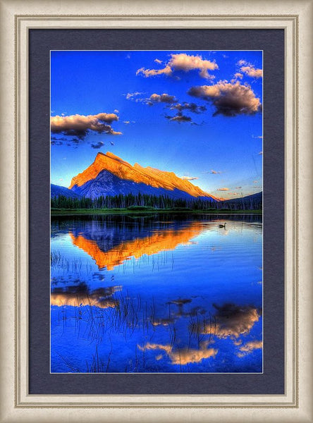 Framed Print - Blue Orange Mountain