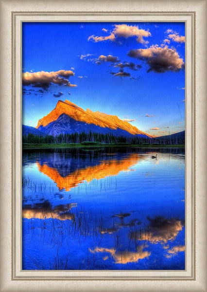 Framed Print - Blue Orange Mountain