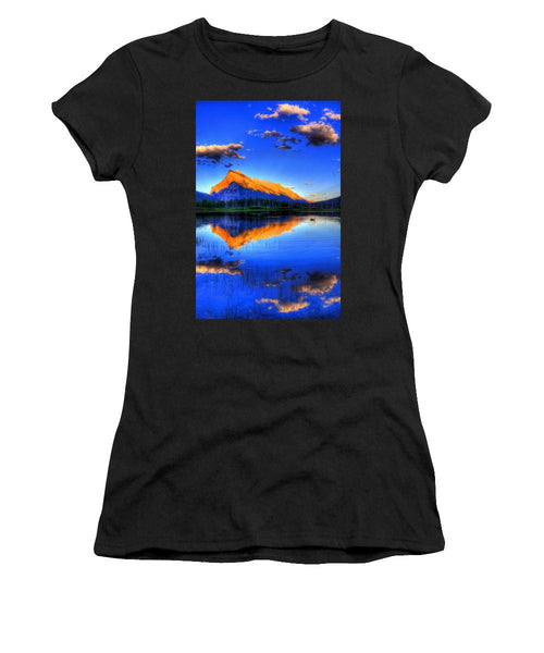 Blue Orange Mountain - Women's T-Shirt (Junior Cut)