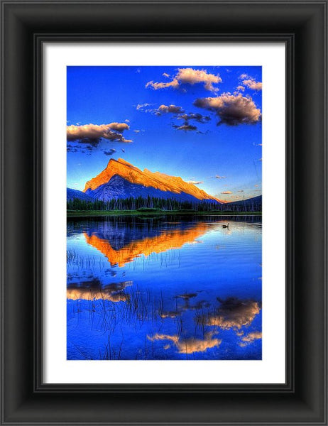 Framed Print - Blue Orange Mountain
