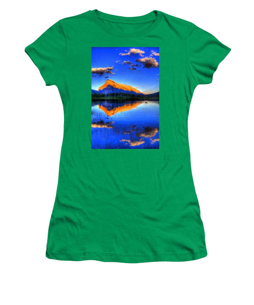 Blue Orange Mountain - Women's T-Shirt (Junior Cut)