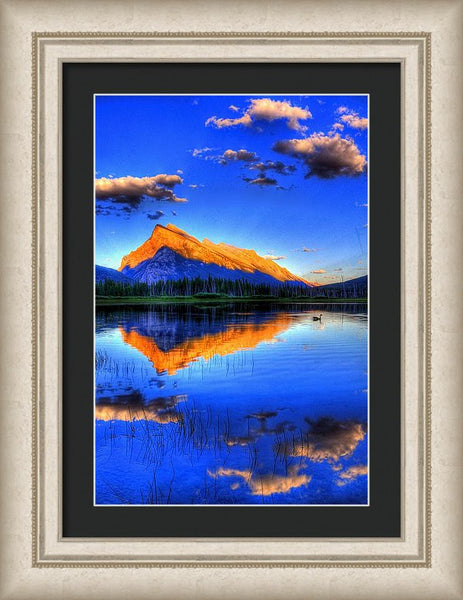 Framed Print - Blue Orange Mountain