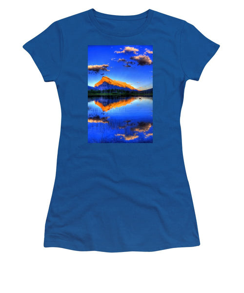 Blue Orange Mountain - Women's T-Shirt (Junior Cut)