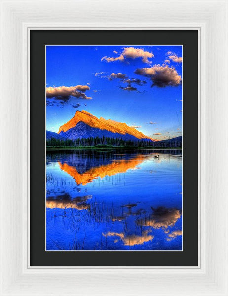 Framed Print - Blue Orange Mountain