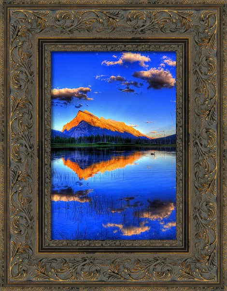 Framed Print - Blue Orange Mountain