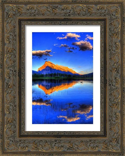 Framed Print - Blue Orange Mountain