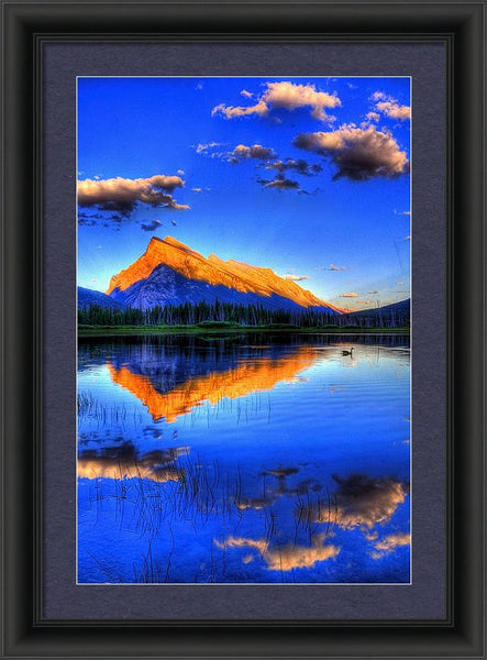 Framed Print - Blue Orange Mountain