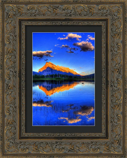Framed Print - Blue Orange Mountain