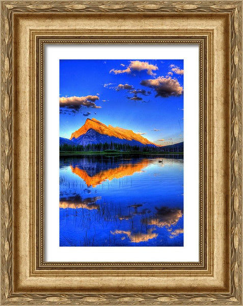 Framed Print - Blue Orange Mountain