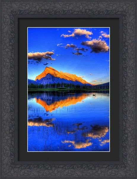 Framed Print - Blue Orange Mountain