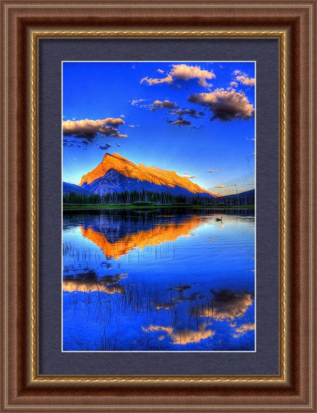 Framed Print - Blue Orange Mountain
