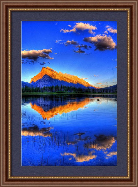 Framed Print - Blue Orange Mountain