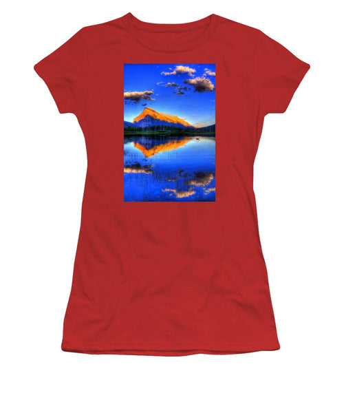 Blue Orange Mountain - Women's T-Shirt (Junior Cut)