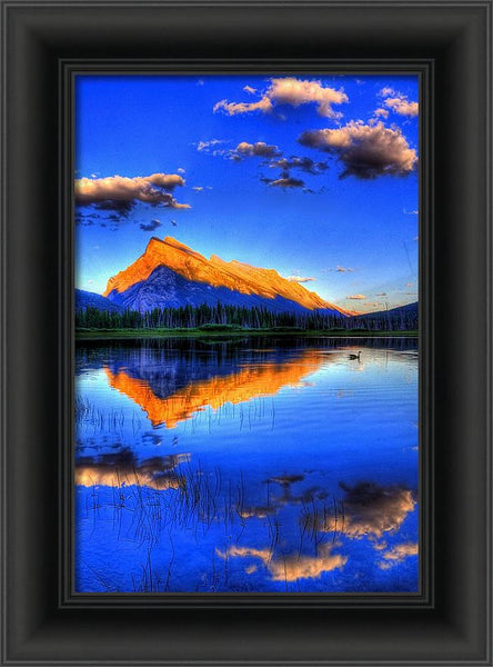 Framed Print - Blue Orange Mountain