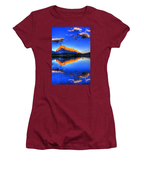 Blue Orange Mountain - Women's T-Shirt (Junior Cut)