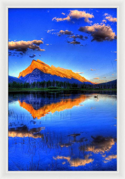 Framed Print - Blue Orange Mountain
