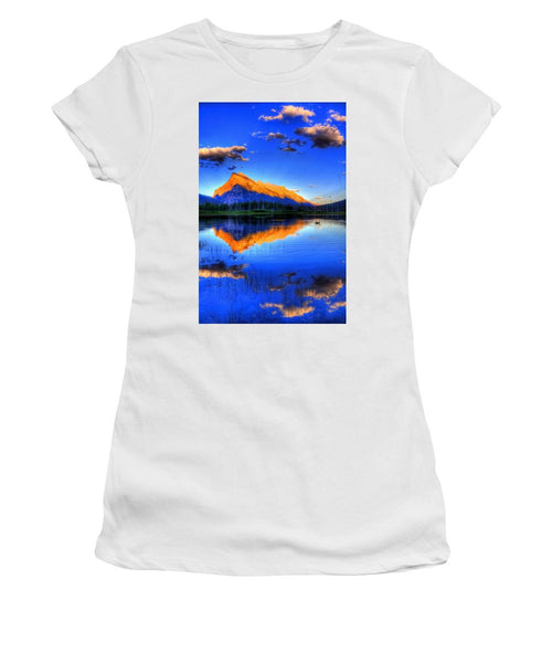 Blue Orange Mountain - Women's T-Shirt (Junior Cut)