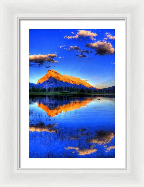 Framed Print - Blue Orange Mountain