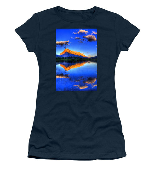 Blue Orange Mountain - Women's T-Shirt (Junior Cut)