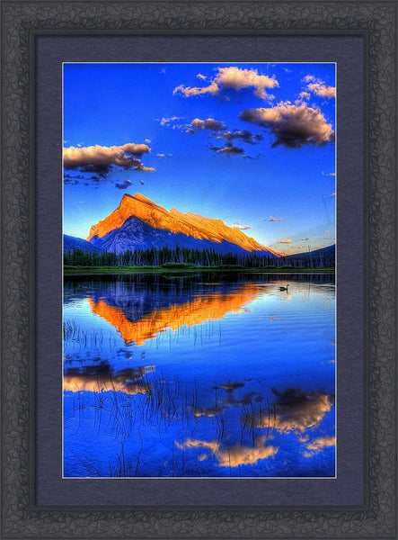 Framed Print - Blue Orange Mountain