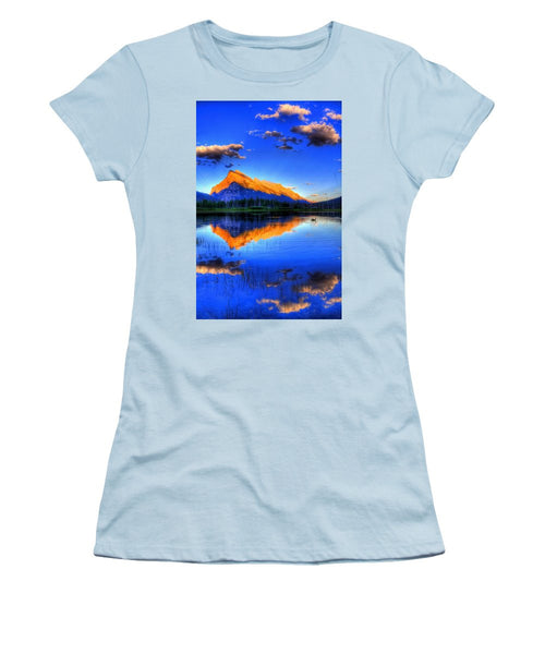 Blue Orange Mountain - Women's T-Shirt (Junior Cut)