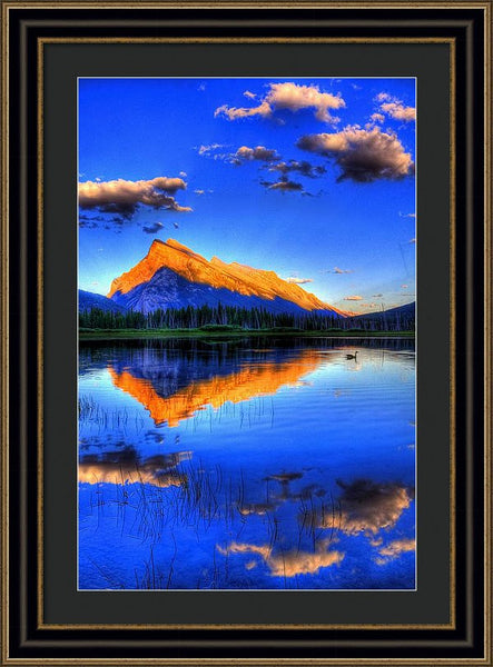 Framed Print - Blue Orange Mountain