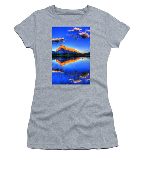 Blue Orange Mountain - Women's T-Shirt (Junior Cut)