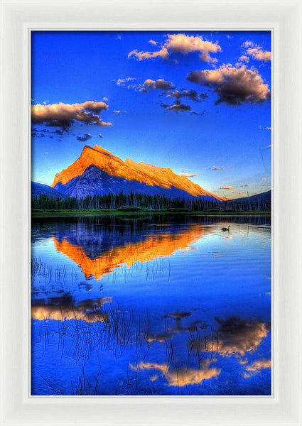 Framed Print - Blue Orange Mountain