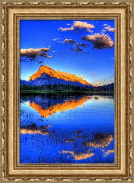 Framed Print - Blue Orange Mountain