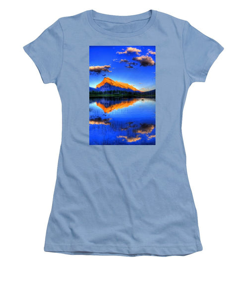 Blue Orange Mountain - Women's T-Shirt (Junior Cut)