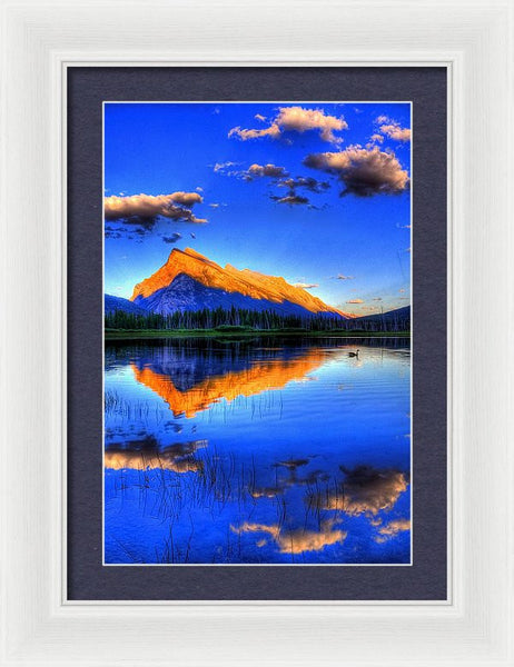 Framed Print - Blue Orange Mountain