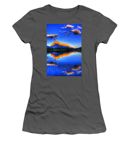 Blue Orange Mountain - Women's T-Shirt (Junior Cut)