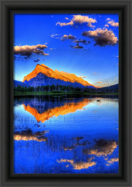 Framed Print - Blue Orange Mountain