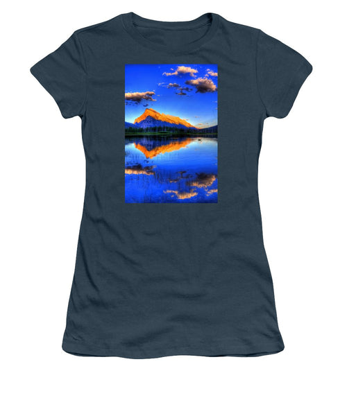 Blue Orange Mountain - Women's T-Shirt (Junior Cut)