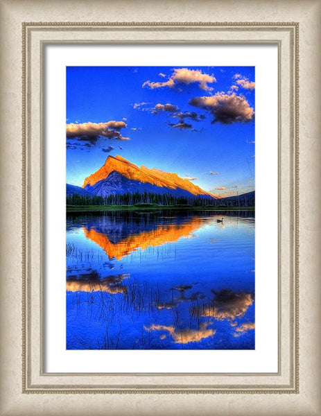 Framed Print - Blue Orange Mountain