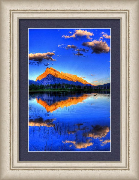 Framed Print - Blue Orange Mountain