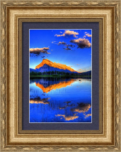 Framed Print - Blue Orange Mountain