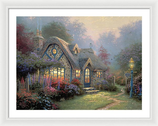 Candlelight Cottage - Framed Print