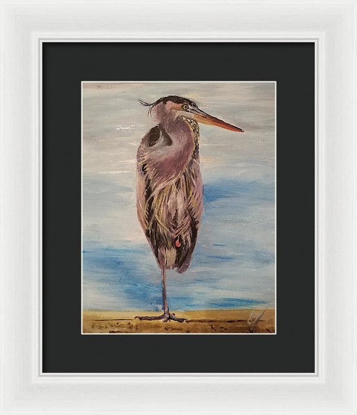 Custard Tries Meditation - Framed Print