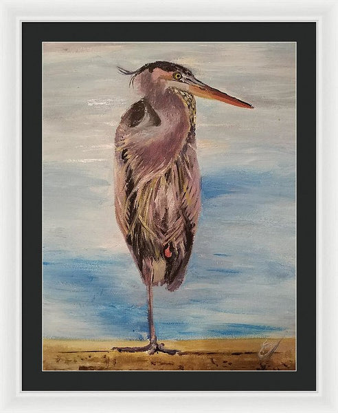 Custard Tries Meditation - Framed Print