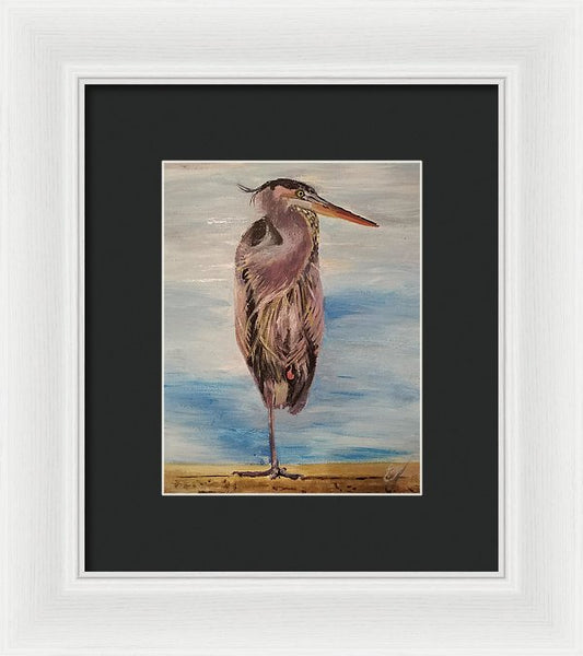 Custard Tries Meditation - Framed Print