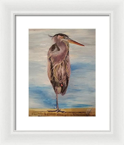 Custard Tries Meditation - Framed Print
